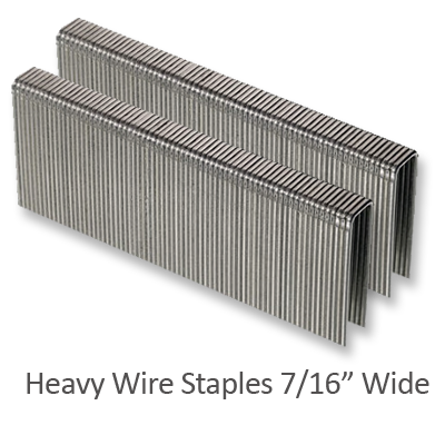 16 Gauge Heavy Wire Staples 7/16" (11.1mm) Wide
