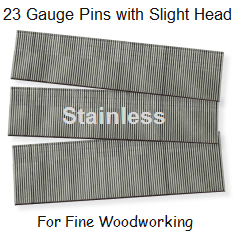Slight-Head Stainless Brads for 23 Gauge Pinners