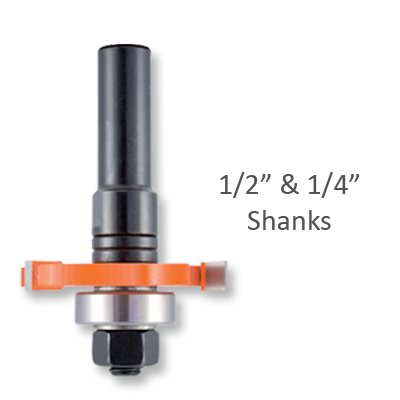 Bearing Guided Groovers with 1/4" & 1/2" Shanks