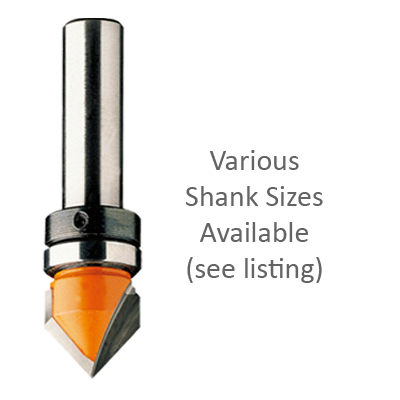 Bearing Guided V-Groove Router Bits (90 degree)