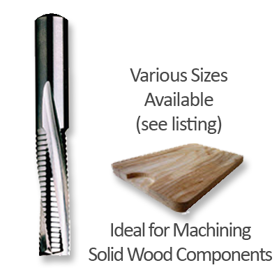 Downcut Roughing Spirals for Wood & Wood Composites
