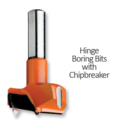 Hinge Boring Bits with Chipbreaker