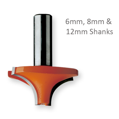 Ovolo Router Bits with Metric Shanks