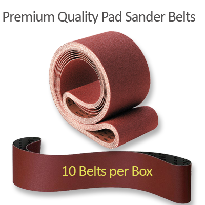 Premium Quality Cloth Pad Sander Belts in Boxes of 10 Belts