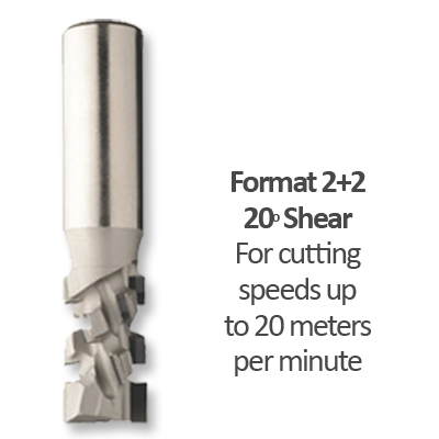 Shear Cutting Diamond Tool 2+2 (up to 20 metres per min)