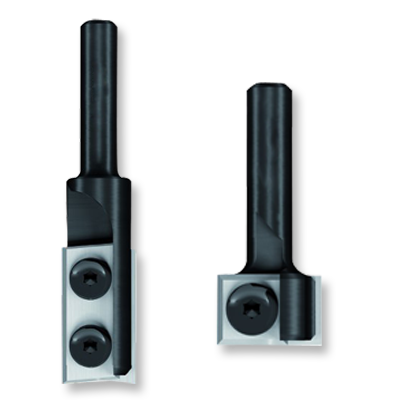 Straight Router Bits with 2 Cutting Edges