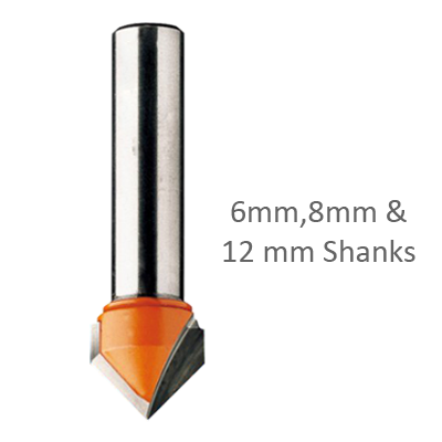 V-Grooving Router Bits (90 degree) with Metric Shanks