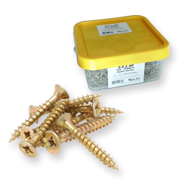 Cutter Wood Screws in Bulk Tubs