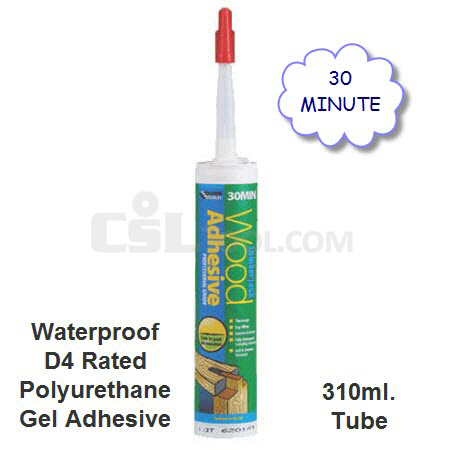 Lumberjack D4 30 Minute Polyurethane Wood Adhesive Gel 310ml Tube 30MINPU3