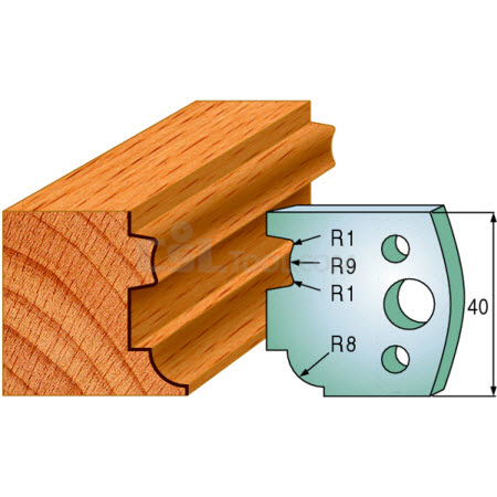 Pair of Universal Profile Knives 40 x 4mm 690.026