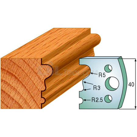 Pair of Universal Profile Knives 40 x 4mm 690.033