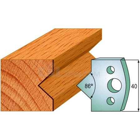 Pair of Universal Profile Knives 40 x 4mm 690.035