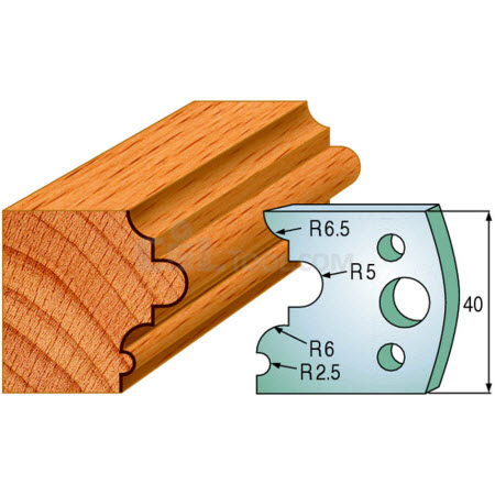 Pair of Universal Profile Knives 40 x 4mm 690.036