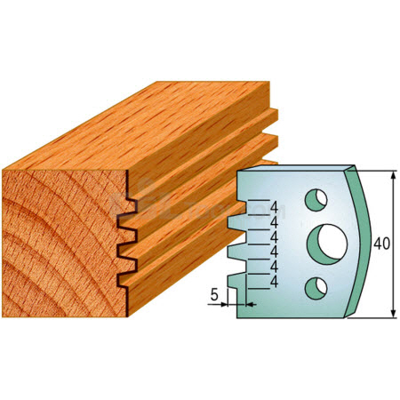 Pair of Universal Profile Knives 40 x 4mm 690.076