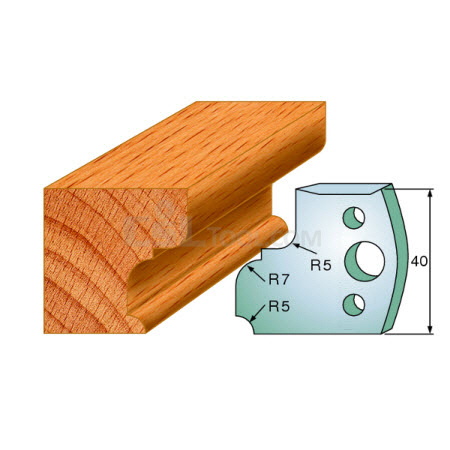 Pair of Universal Profile Knives 40 x 4mm 690.082