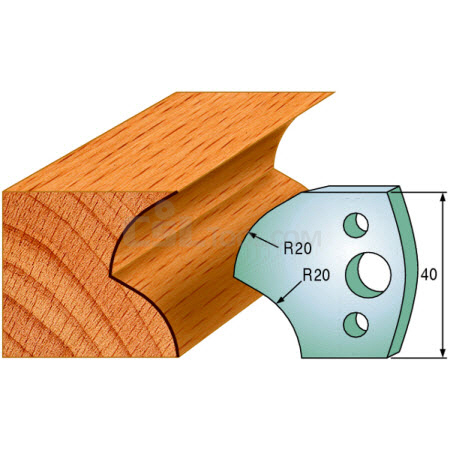 Pair of Universal Profile Knives 40 x 4mm 690.120