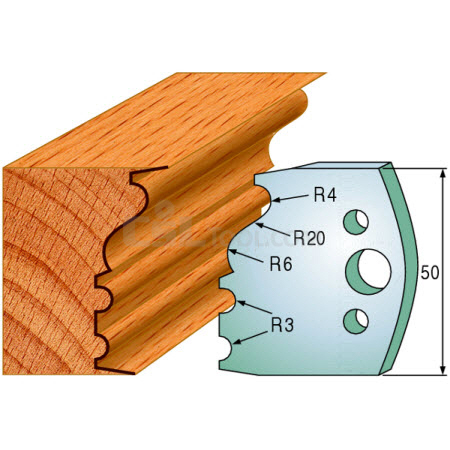 Pair of Universal Profile Knives 50 x 4mm 690.513