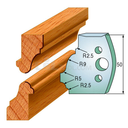 Pair of Universal Profile Knives 50 x 4mm 690.558