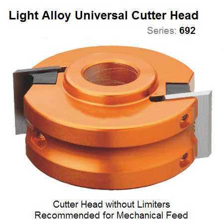 Light Alloy 100mm Dia. 25.4mm Bore Universal Head without Limiters 692.100.26
