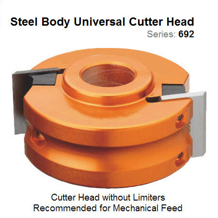 Steel Body 120mm Dia. 50mm Bore Universal Head without Limiters 692.121.50
