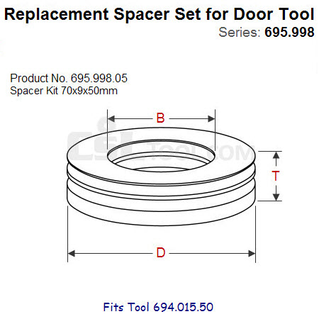 Shim Sets for Spindle Tool 695.998.05