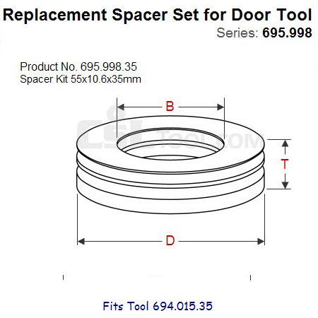 Shim Sets for Spindle Tool 695.998.35
