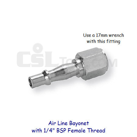 Air Line Bayonet with 1/4" BSP female thread end