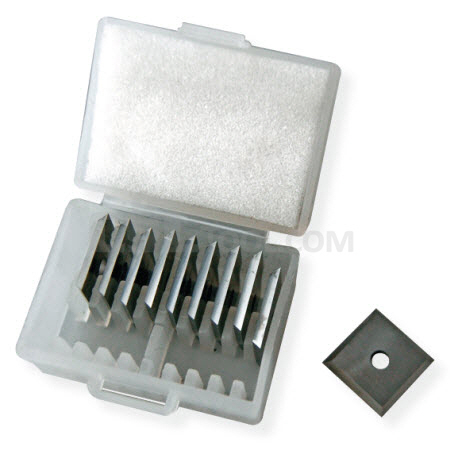 Box of 10 Reversable Carbide Knives 17 x 17 x 2 with 4 Cutting Edges