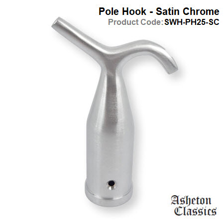 Pole Hook Satin Chrome