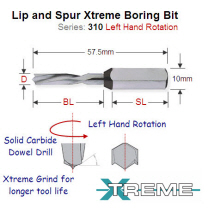 Xtreme Quality 3mm Left Hand Lip and Spur Boring Bit 310.030.22