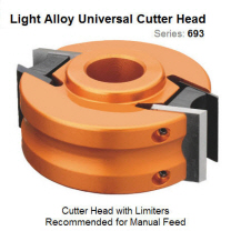 Light Alloy 100mm Dia. 31.75mm Bore Universal Head with Limiters 693.100.31