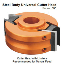 Steel Body 120mm Dia. 50mm Bore Universal Head with Limiters 693.121.50