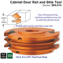 One Piece Cabinet Door Rail & Stile Cutter Head 694.014.35
