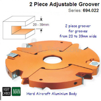 2 Piece 20mm to 39mm Adjustable Grooving Set 694.022.40