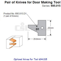 Pair of Knives for Door Making Tool 695.015.D1