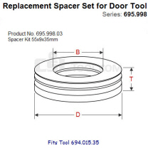 Shim Sets for Spindle Tool 695.998.03