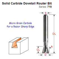 Premium Quality Dovetail Router Bit 718.060.11