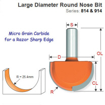 RoundNose Bit with 25.4mm Radius 914.990.11