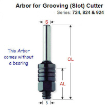 Premium Quality Slot Cutter Arbor without Bearing Bit 824.064.00