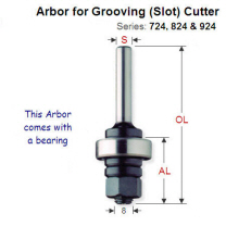 Premium Quality Slot Cutter Arbor with 22mm Bearing Bit 924.120.10
