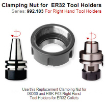 Right-Hand ClampingNut for ER32 Toolholder 992.183.01