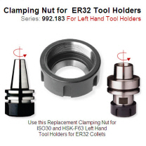 Left-Hand ClampingNut for ER32 Toolholder 992.183.02