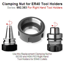 Right-Hand ClampingNut for ER40 Toolholder 992.383.01