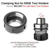 Left-Hand ClampingNut for ER40 Toolholder 992.383.02