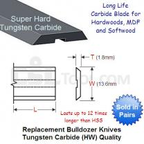 Pair of 200mm Bulldozer Replacement Knives Tungsten Carbide