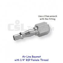 Air Line Bayonet with 1/4" BSP female thread end