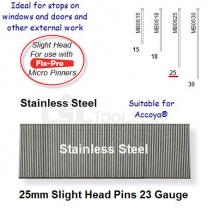Box of 9600 23 Gauge Stainless Steel Slight Head Pins 25mm Long