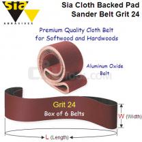 6 Pack Premium Narrow Cloth Belts 150mm x 7100mm x Grit 24 ALOX