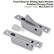 Guardian Travel Stop for Sliding Sash Window Polished Chrome Finish