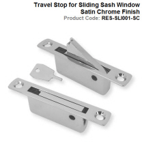 Guardian Travel Stop for Sliding Sash Window Satin Chrome Finish